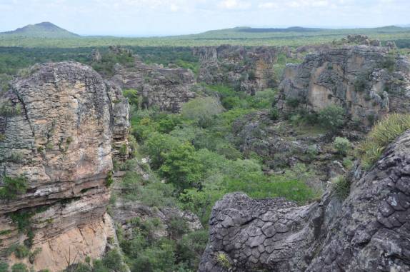 Formações rochosas no Parque Nacional de Sete Cidades - PI